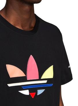 Camiseta Adidas ST Negro Multicolor Para Hombre