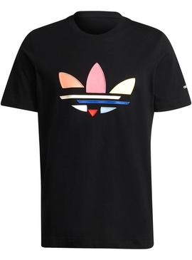 Camiseta Adidas ST Negro Multicolor Para Hombre