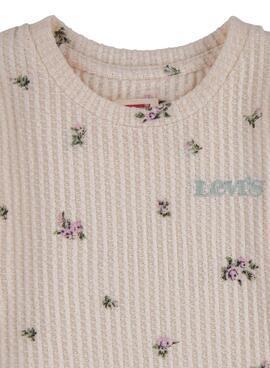 Camiseta Levis Flower Rosa para Niña