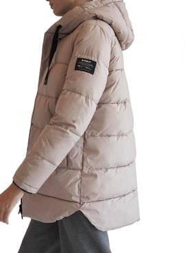 Abrigo Ecoalf Noir Reversible Rosa Para Mujer