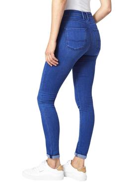 Pantalon Pepe Jeans Regent Azul Mujer