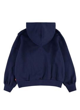 Sudadera Levis Colorblock Azul y Naranja para Niña