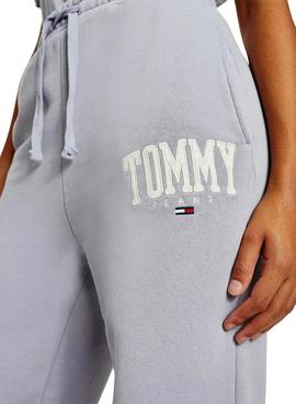 Pantalon Chandal Tommy Collegiate Jeans Lila Mujer