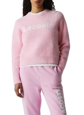 Sudadera Lacoste Live Algodon Rosa Para Mujer