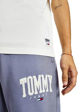 Camiseta Tommy Jeans Collegiate Blanca Para Hombre