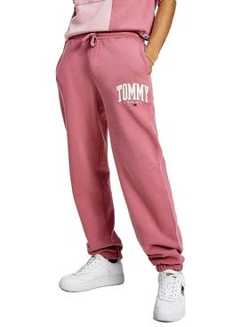 Pantalon Chandal Tommy Jeans Collegiate Rosa 