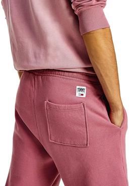 Pantalon Chandal Tommy Jeans Collegiate Rosa  para Hombre