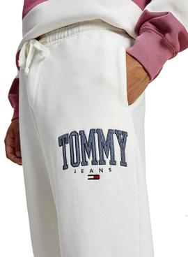 Pantalon Chandal Tommy Jeans Collegiate Blanco