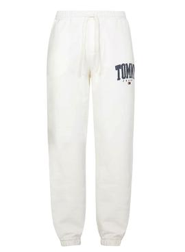 Pantalon Chandal Tommy Jeans Collegiate Blanco