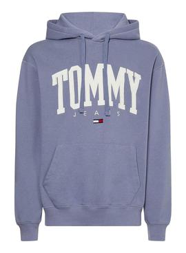 Sudadera Tommy Jeans Collegiate Azul para Mujer