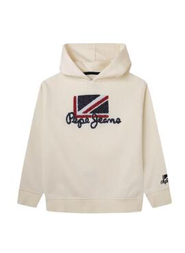 Sudadera Pepe Jeans Doris Beige para Niña