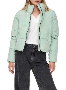 Chaqueta Only Dolly Short Puffer Verde Para Mujer