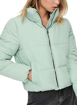 Chaqueta Only Dolly Short Puffer Verde Para Mujer