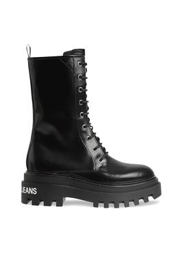 Botas Calvin Klein Flataform Mid Negro Para Mujer