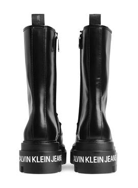 Botas Calvin Klein Flataform Mid Negro Para Mujer