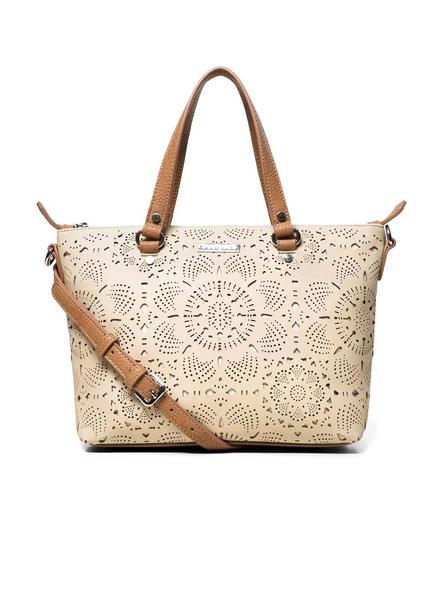 Bolso Desigual Gela Beige Mujer