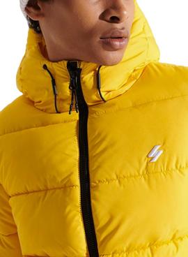 Chaqueta Superdry Hooded Puffer Amarillo Hombre