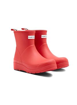 Bota Hunter Original Play Shor Rojo Para Mujer