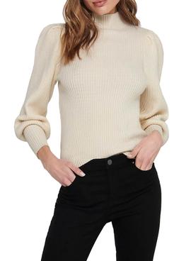 Jersey Only Katia Cuello Alto Beige Para Mujer