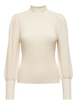 Jersey Only Katia Cuello Alto Beige Para Mujer