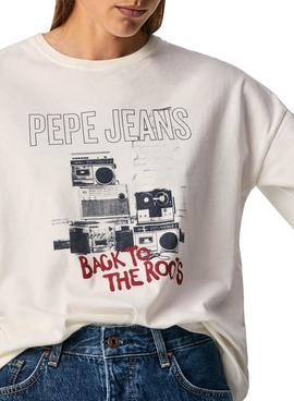 Camiseta Pepe Jeans Berti Blanco para Mujer