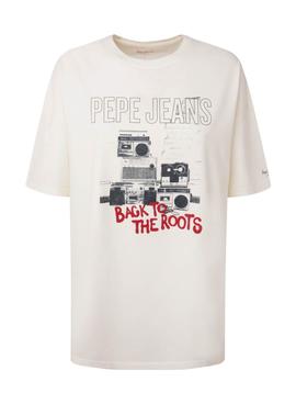 Camiseta Pepe Jeans Berti Blanco para Mujer