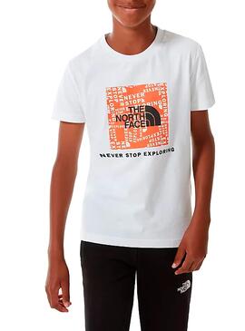 Camiseta The North Face Box Logo Blanco 