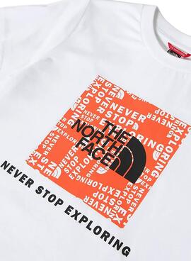 Camiseta The North Face Box Logo Blanco 