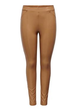 Leggins Only Jessie Faux Leather Marron Para Mujer