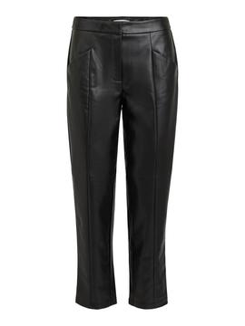 Pantalon Vila Dolores Rwre Coated Negro Mujer