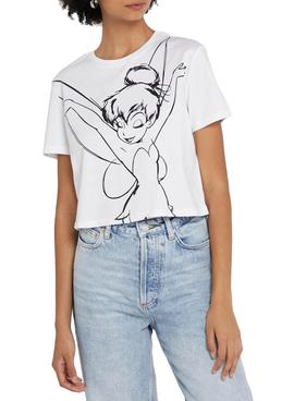 Camiseta Only Disney Life Cropped Para Mujer