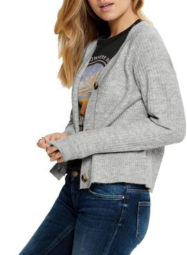 Chaqueta Only Carol Cardigan Gris Para Mujer