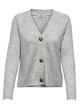 Chaqueta Only Carol Cardigan Gris Para Mujer