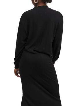 Jersey Vila Ribbi Canale Cuello Alto Negro Mujer