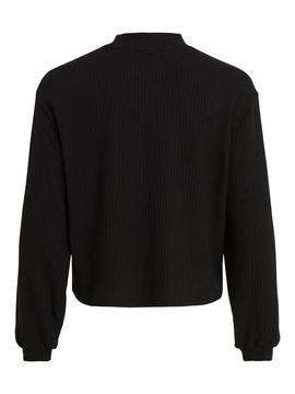 Jersey Vila Ribbi Canale Cuello Alto Negro Mujer