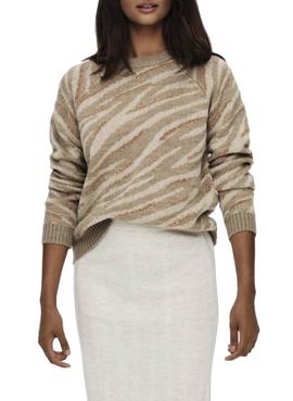 Jersey Only Lelina Estampado Beige Para Mujer