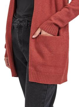 Chaqueta Vila Ril Open Knit Cardigan Rojo Mujer