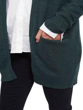 Chaqueta Vila Ril Open Knit Cardigan Verde Mujer