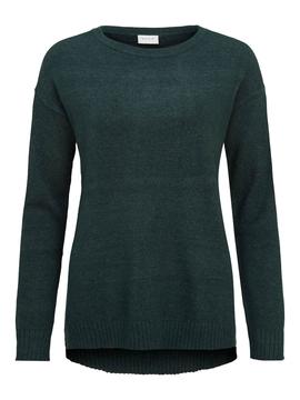 Jersey Vila Ril High Low Knit Top Verde Para Mujer