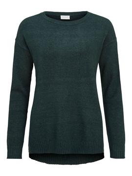 Jersey Vila Ril High Low Knit Top Verde Para Mujer