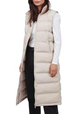 Chaleco Vila Nessi Waiscoat Beige Para Mujer