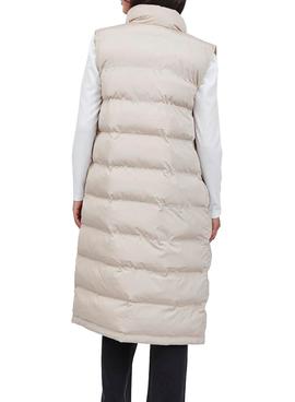 Chaleco Vila Nessi Waiscoat Beige Para Mujer