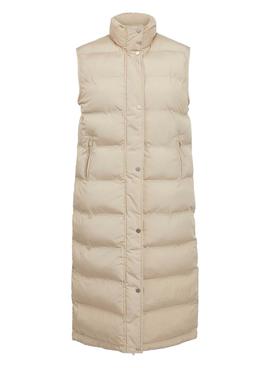 Chaleco Vila Nessi Waiscoat Beige Para Mujer