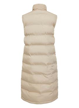 Chaleco Vila Nessi Waiscoat Beige Para Mujer