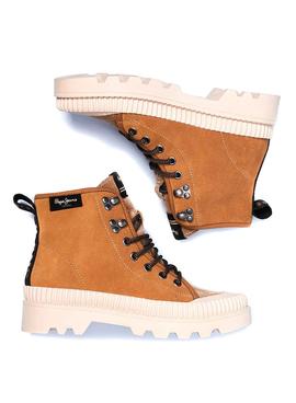 Botines Pepe Jeans Ascot Desert Marron Para Mujer