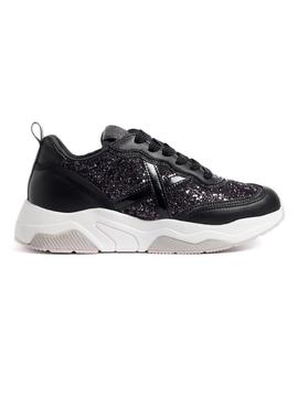 Zapatillas Munich Wave 79 Negro Brillo Para Mujer