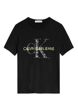 Camiseta Calvin Klein Monogram Noise Negro Niño