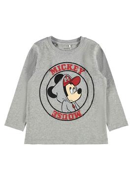 Camiseta Name It Mickey Gris para Niño