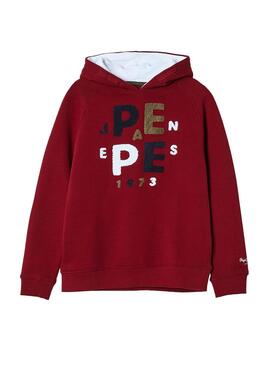 Sudadera Pepe Jeans Jason Granate para Niño