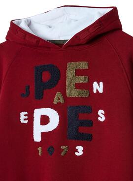 Sudadera Pepe Jeans Jason Granate para Niño